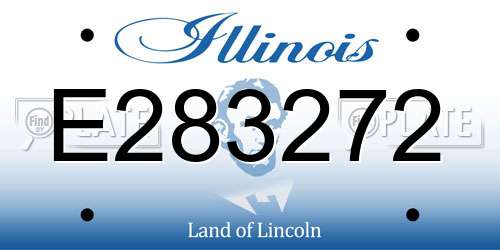 E283272 Illinois License Plate