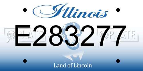 E283277 Illinois License Plate