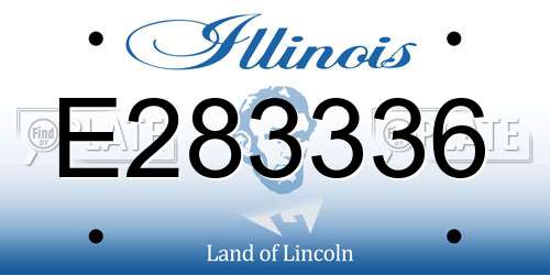 E283336 Illinois License Plate