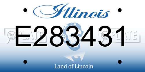 E283431 Illinois License Plate