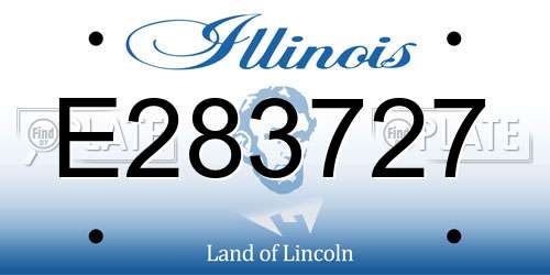 E283727 Illinois License Plate