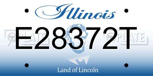 E28372T Illinois License Plate