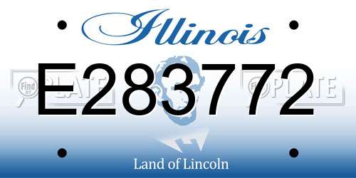 E283772 Illinois License Plate