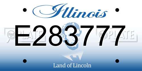 E283777 Illinois License Plate