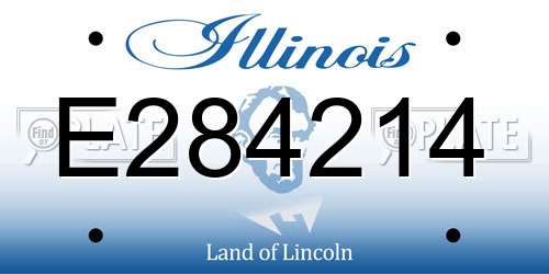 E284214 Illinois License Plate