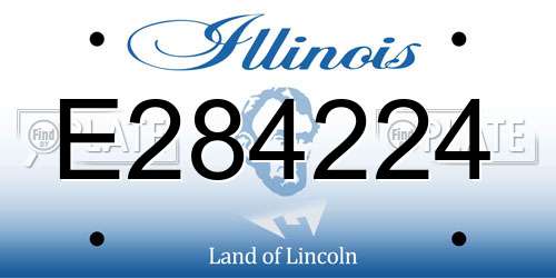 E284224 Illinois License Plate