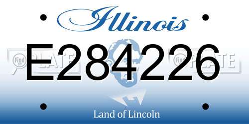 E284226 Illinois License Plate
