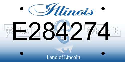 E284274 Illinois License Plate