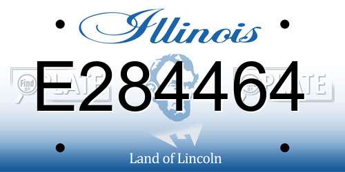 E284464 Illinois License Plate
