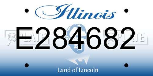 E284682 Illinois License Plate