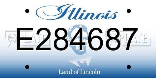 E284687 Illinois License Plate