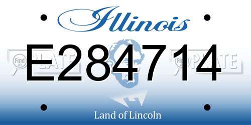 E284714 Illinois License Plate