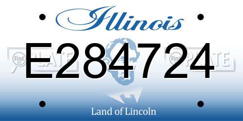 E284724 Illinois License Plate