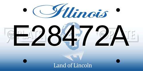 E28472A Illinois License Plate