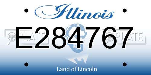 E284767 Illinois License Plate