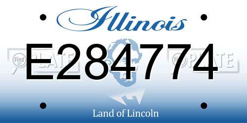 E284774 Illinois License Plate