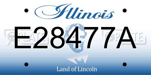 E28477A Illinois License Plate