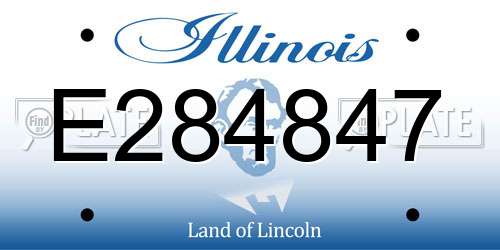 E284847 Illinois License Plate