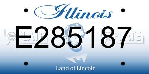 E285187 Illinois License Plate
