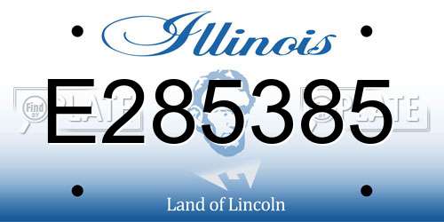 E285385 Illinois License Plate