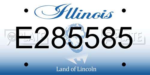 E285585 Illinois License Plate