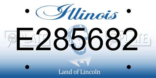 E285682 Illinois License Plate