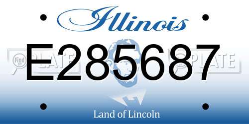 E285687 Illinois License Plate