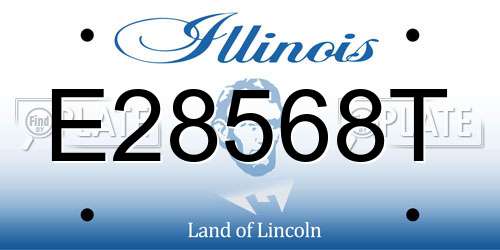 E28568T Illinois License Plate