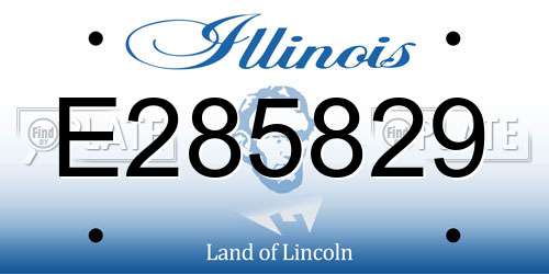 E285829 Illinois License Plate