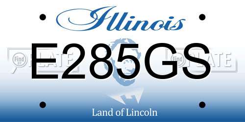 E285GS Illinois License Plate