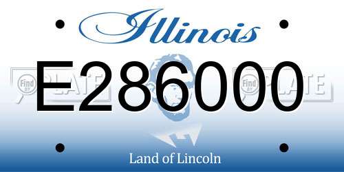 E286000 Illinois License Plate