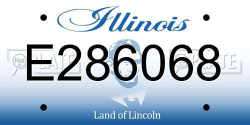 E286068 Illinois License Plate