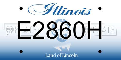 E2860H Illinois License Plate