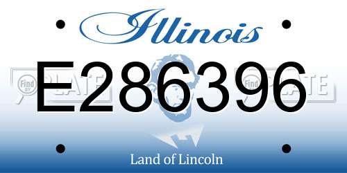 E286396 Illinois License Plate