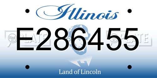 E286455 Illinois License Plate