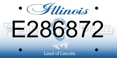 E286872 Illinois License Plate