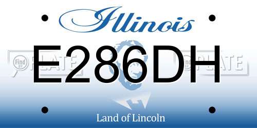 E286DH Illinois License Plate
