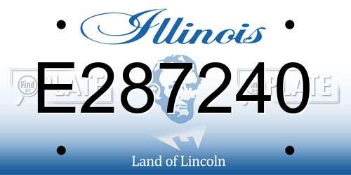 E287240 Illinois License Plate
