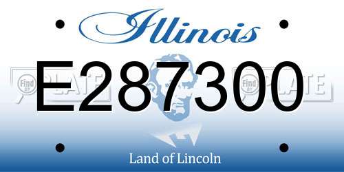 E287300 Illinois License Plate