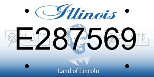 E287569 Illinois License Plate