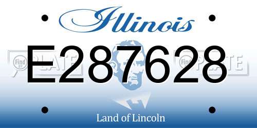 E287628 Illinois License Plate