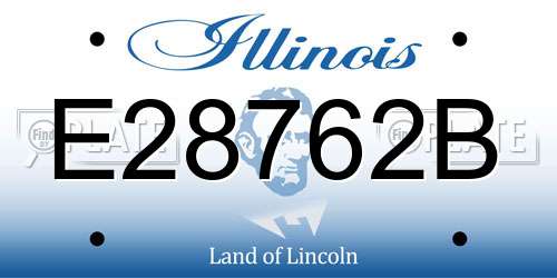 E28762B Illinois License Plate
