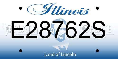 E28762S Illinois License Plate