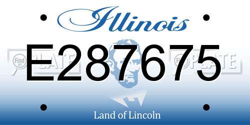 E287675 Illinois License Plate