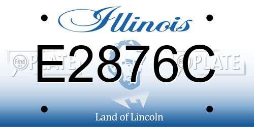 E2876C Illinois License Plate