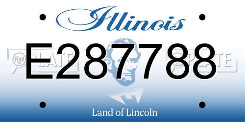 E287788 Illinois License Plate