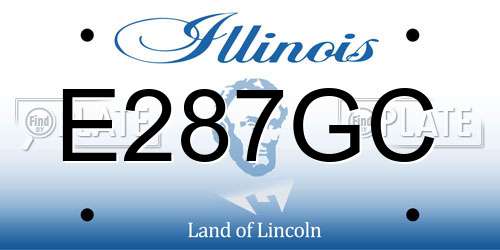 E287GC Illinois License Plate