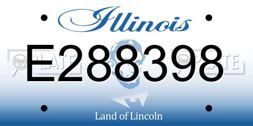 E288398 Illinois License Plate