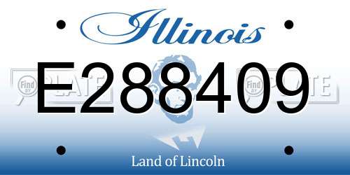 E288409 Illinois License Plate