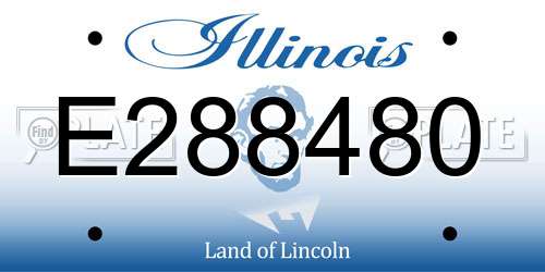 E288480 Illinois License Plate